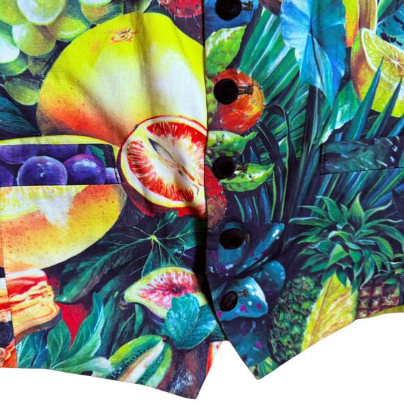 Paul Smith Vintage Fruit Vest Size Large Made in England Front Pockets - Picture 4 of 8